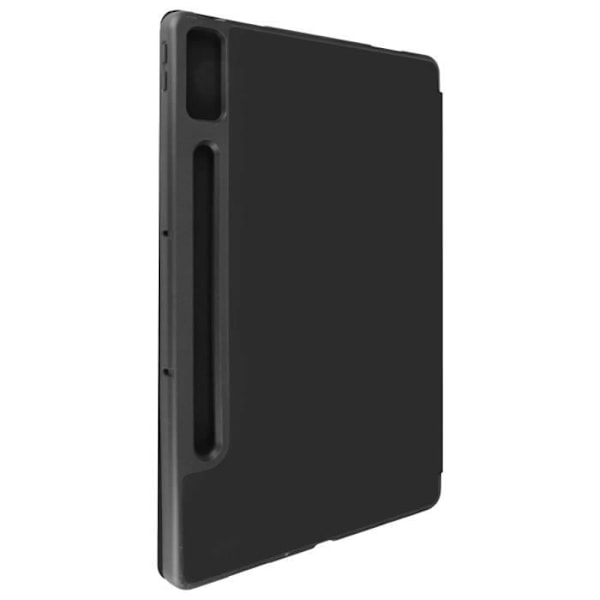 Etui til Lenovo Tab P12 - AVIZAR - Trifold - Sort kunstlæder - Videostøtte og tastatur - Fuld beskyttelse Svart