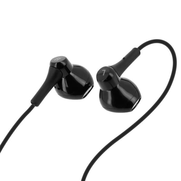 Hovedtelefoner - LINQ - In-ear - Fjernbetjening og mikrofon - 1,2 m anti-tangle kabel - Sort Svart
