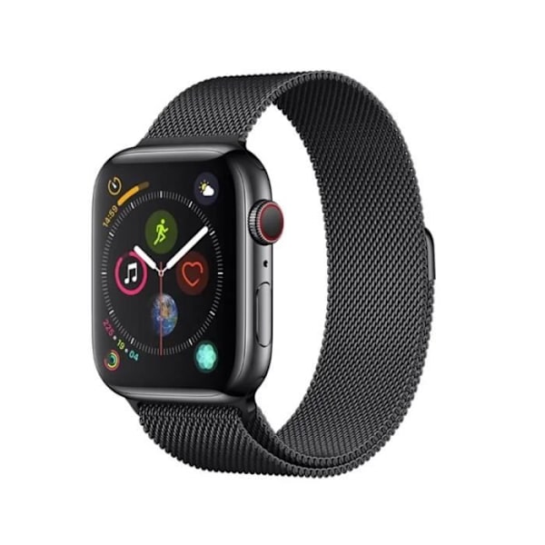 Armbånd til Apple Watch - DEVIA - Milanese mesh - Sort - Rustfrit stål - Blandet Svart