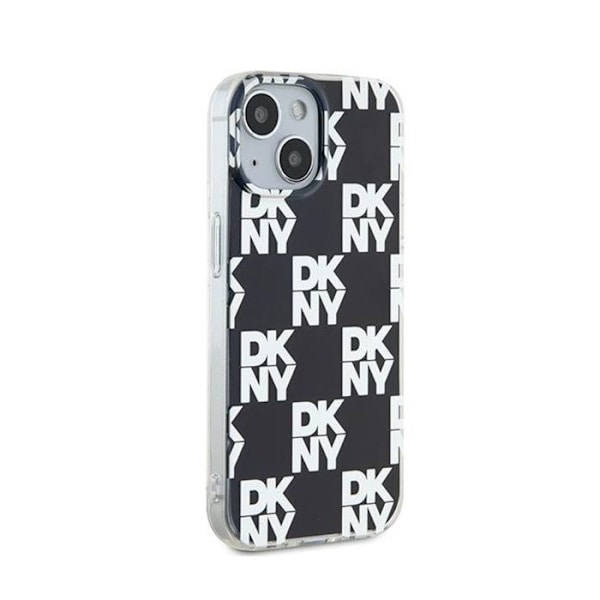 DKNY IML Rutigt Monomönster - Fodral för iPhone 15/14/13 (svart)