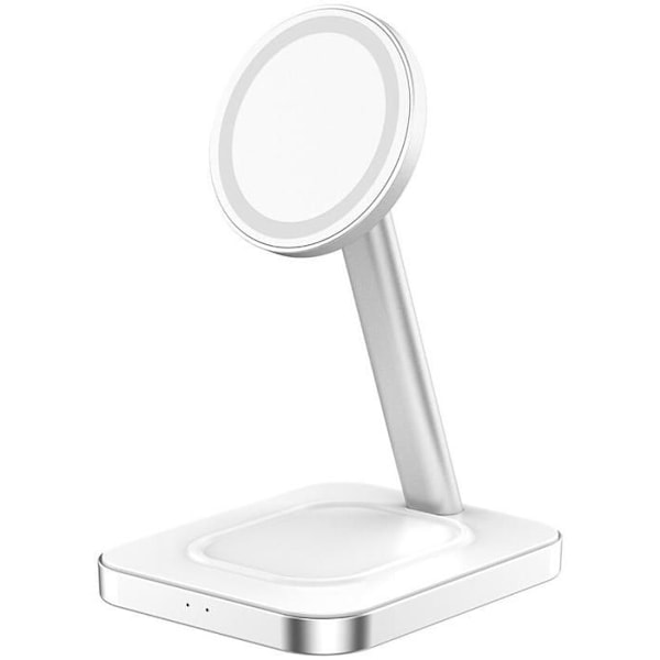 Induktiolaturi - Force Power - 3 in 1 - MagSafe-yhteensopiva - 15 W - Valkoinen Vit