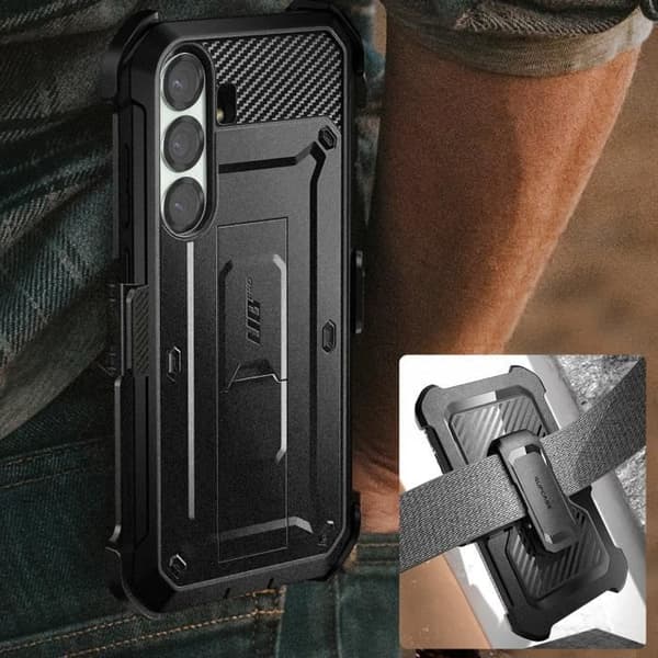 Coque Intégrale - Supcase - Galaxy S25 - Antichoc - Støtte - Sort Svart