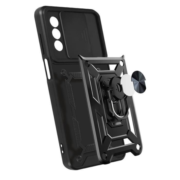 Motorola Moto G52 och G82 Fodral med kameraskydd och videostödring svart