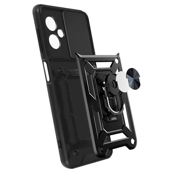 Kotelo Xiaomi Redmi Note 12 5G:lle - AVIZAR - Jäykkä - Synteettinen - Musta Svart