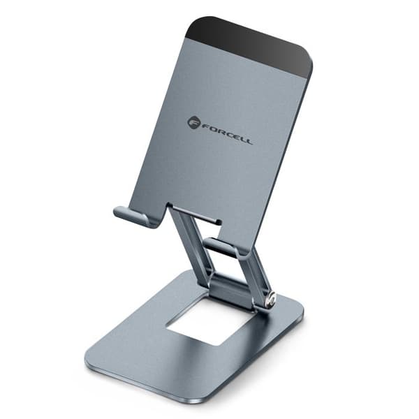 Stödbyrå för Smartphone / Fällbar Ultra Kompakt Aluminium Forcell Grå