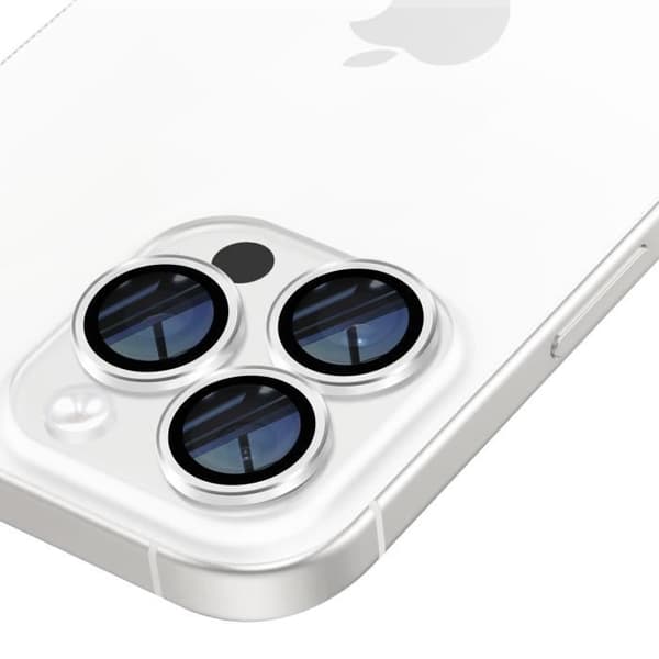 Härdat glas kamera - iPhone 16 Pro - Hårdhet 9H - Rep resistant - Enkel installation Grå