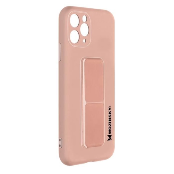 Fodral iPhone 11 Pro Max Silikon Vikbart magnetiskt stöd Wozinsky Pink Rose