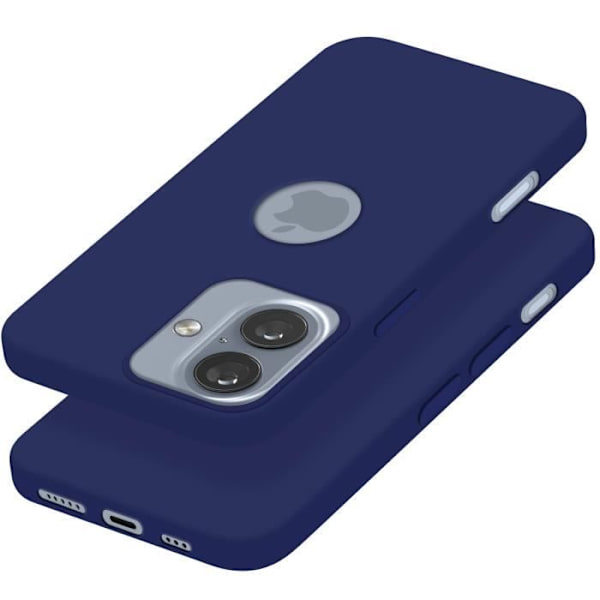 Fodral till iPhone 16 AVIZAR Soft Touch Matt Flexibel Silikon Midnattsblå Blå