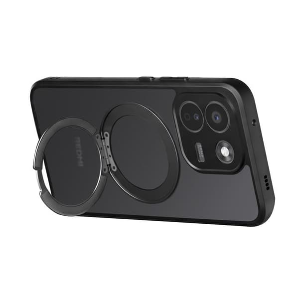 MagSafe Ring Cover til Redmi Note 17 Pro Max med Rotérbar Støtte Ring Sort Svart