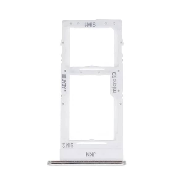 SIM-kortskuffe - SAMSUNG - Galaxy A51 - Hvid - Nano SIM + Micro-SD - Original Vit
