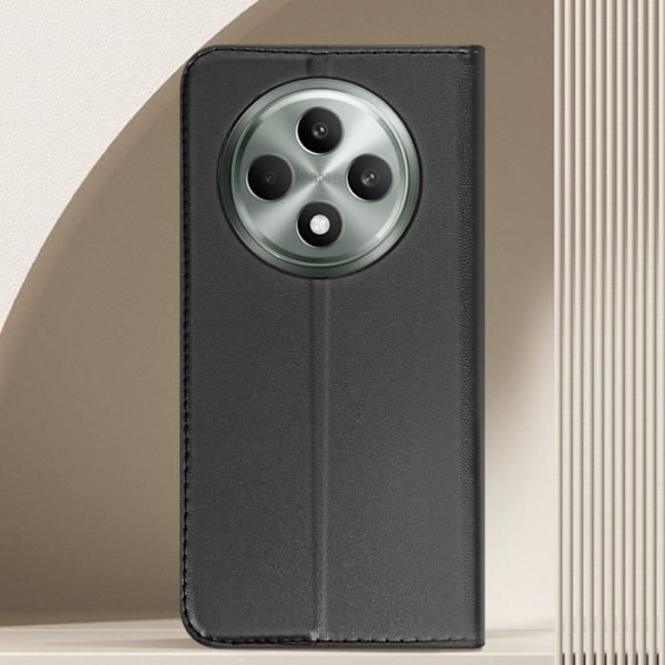 Smartphoneetui - AVIZAR - Oppo Reno 12F - Sort - Kortholder - Videostativ Svart