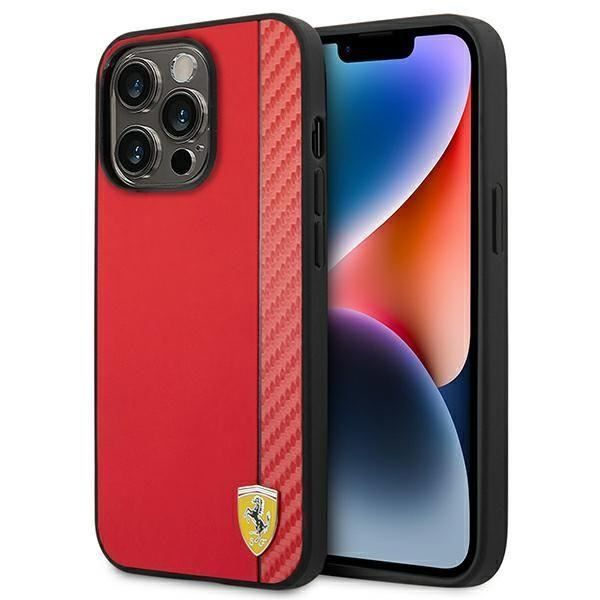 Ferrari Kovakotelo iPhone 14 Pro Max 6,7 Hiilikuitua Punainen/punainen - FEHCP14XAXRE