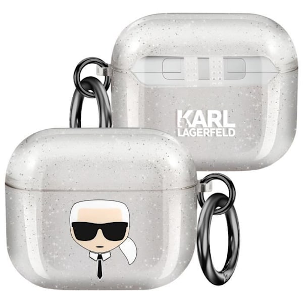 Coque til AirPods 3 Stødabsorberende Glitter Karl Lagerfeld Sølv Grå