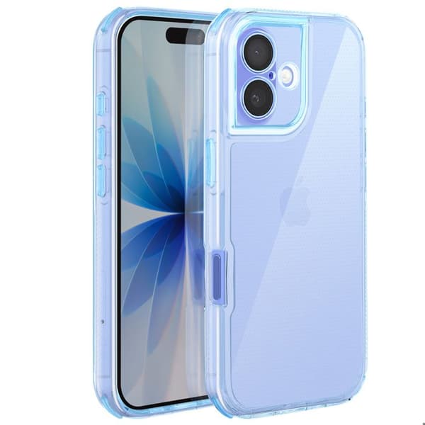 Cover til iPhone 17 - AVIZAR - Forstærket - Skridsikker - Bi-materiale - Blå Blå