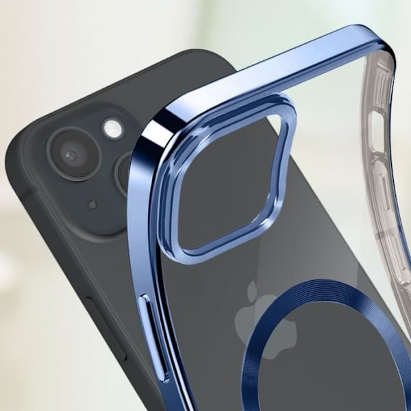 AVIZAR Skyddsfodral till iPhone 15 Plus - Silikon - Blå Chrome Contour Blå