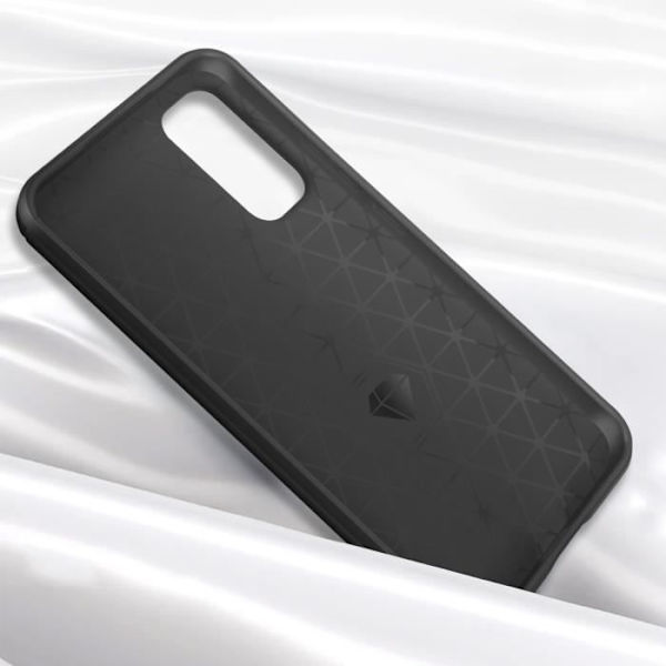 Fodral till Samsung Galaxy A54 5G - AVIZAR - Förstärkt mjukt - Kolborstad effekt Svart Svart