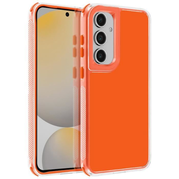 Coque Bumper - AVIZAR - Samsung Galaxy S24 FE - Stötbeständig - Förstärkta hörn - Lätt Orange