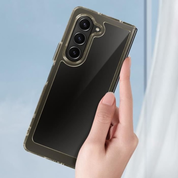 Kotelo Samsung Z Fold 5 Soft Iskunkestävälle April-sarjan kotelolle Harmaa ääriviiva