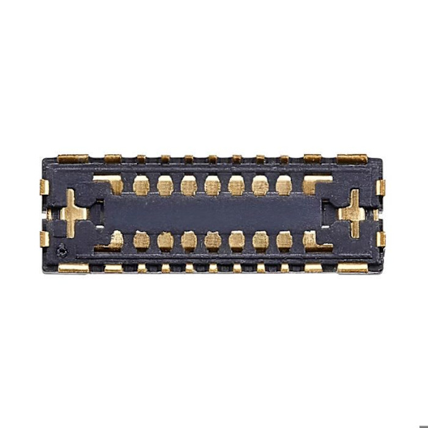 FPC-connector til frontkamera til iPhone 16 Pro / 16 Pro Max 14 ben sort Svart