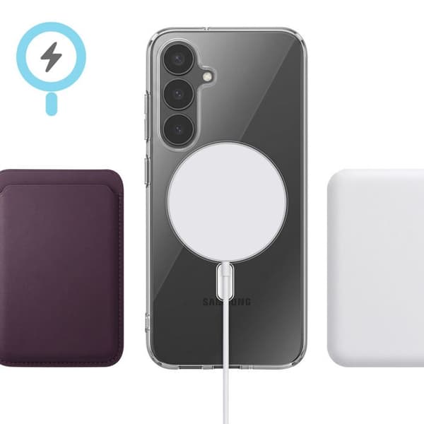 MagSafe-cover til Samsung Galaxy S26 Essential Design Bimateriale Zanaé Transparent Vit