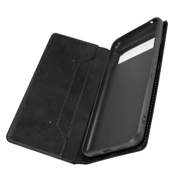 Cover til Google Pixel 8 Pro - AVIZAR - Precious Collection - Anti-RFID-kortholder - Videosupport - Sort Svart