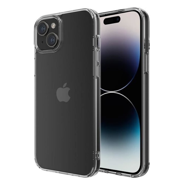 Suojakuori iPhone 15 Plus -puhelimelle - QDOS - Hybridi kellastumista estävä - Läpinäkyvä - Iskun- ja naarmuuntumaton Transparent