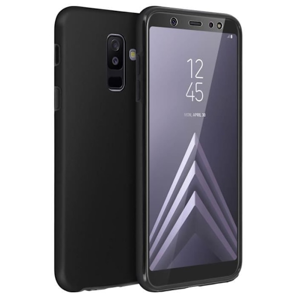 Skyddande skal - AVIZAR - Galaxy A6 Plus - Silikon - Polykarbonat - Ultra-tunt Svart