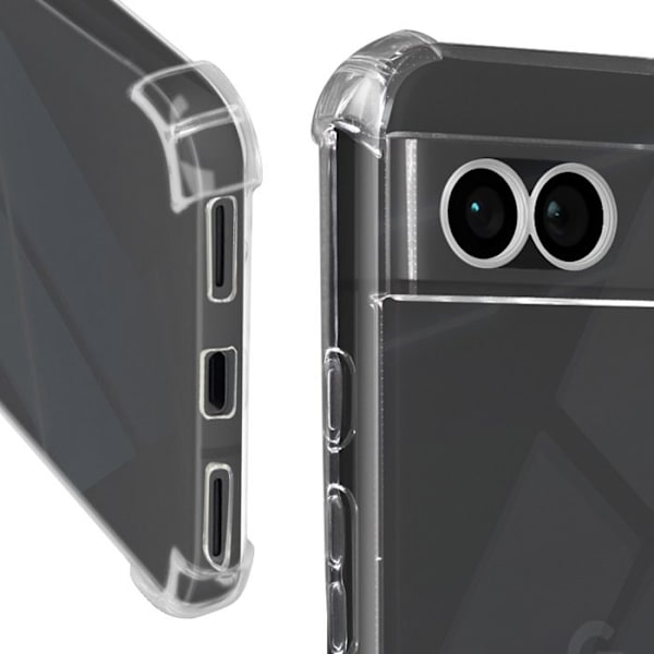 Coque Antichoc - MAYAXESS - Google Pixel 8A - Forstærkede Hjørner - Gennemsigtig - Silikone Gel Transparent