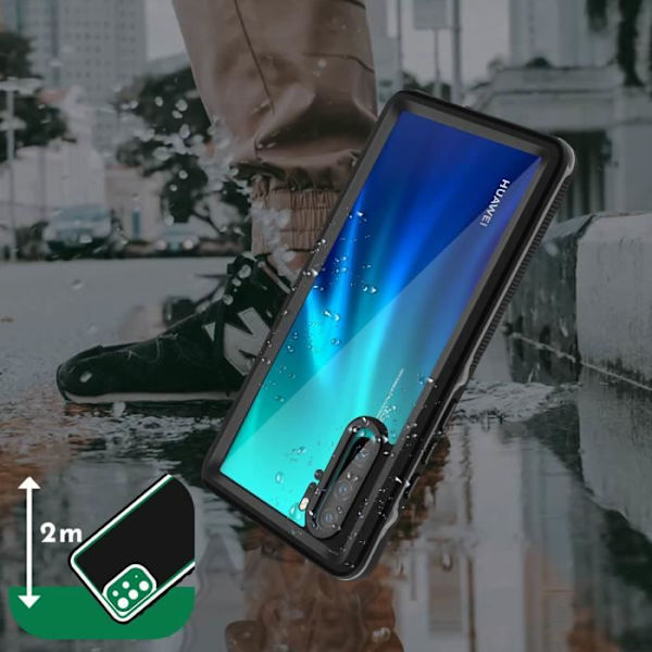 Coque - REDPEPPER - Huawei P30 Pro - Vandtæt op til 2m - Stødsikker - Indbygget skærmbeskytter Svart