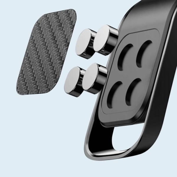 Bilholder - FORCELL - Magnetisk - Luftventil - Kompatibel med alle mobiltelefoner - Carbon Black Svart