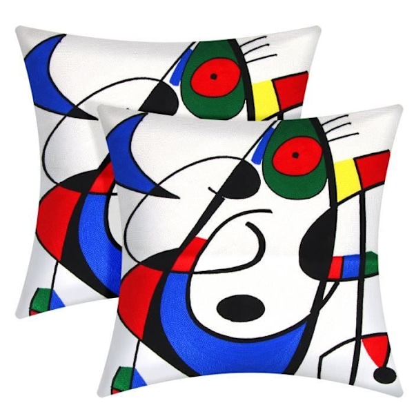 Sæt med 2 Pudevar 45x45 cm Broderede Art Flamara Flerfärgad