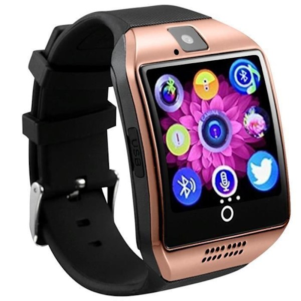 Smart Watch Vandtæt IP67 Bluetooth Cardio Camera Activity Tracker Guld