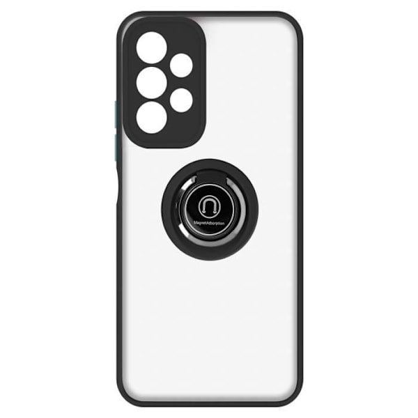 Samsung Galaxy A13 Bi-material Fodral Metal Ring Video Support Svart