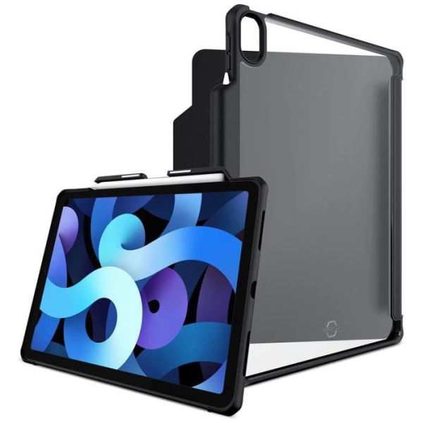 Hybrid Solid Folio Wallet Case för iPad Air (2020) - Svart - IT SKINS - Drop Resistant - 7 tum Svart