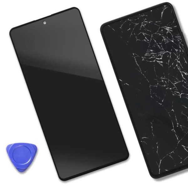 LCD-skärm och pekglas för Xiaomi Redmi Note 12 Pro 5G - AVIZAR - ReLife - Härdat glas - Svart Svart