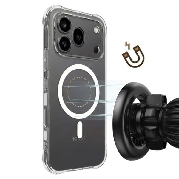 Cover til Honor 600 Pro Stødabsorberende Magnetisk Forstærket Transparent Vit