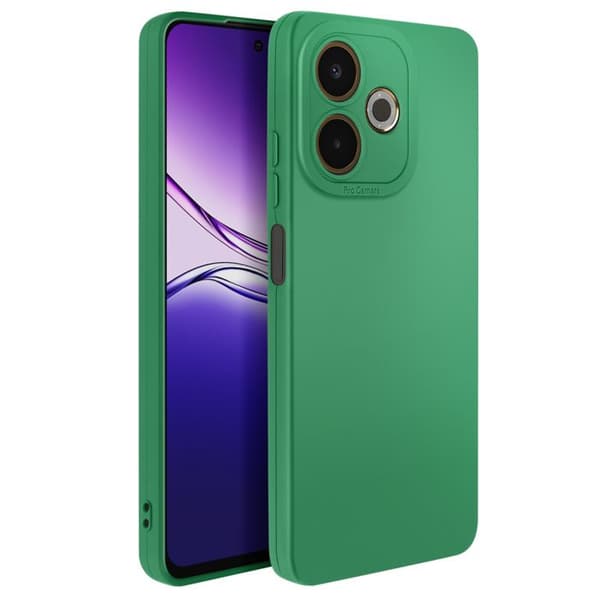 Silikonfodral - AVIZAR - Oppo A5 Pro - Grön - Kameraförstärkning - Optimal Skydd Grön