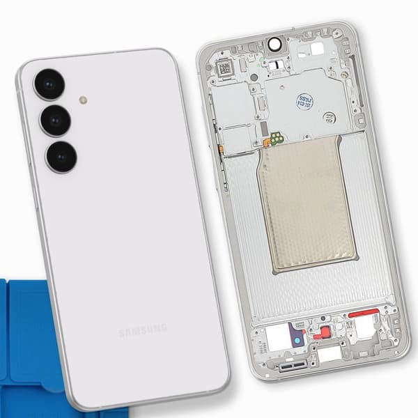 Originalt Centralt Chassi för Galaxy S25 FE Service Pack Samsung Vit Vit