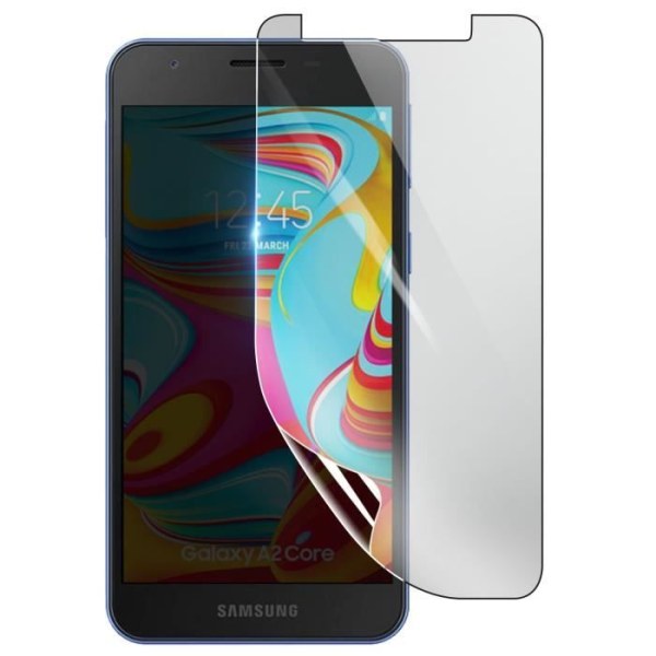 Skärmskydd - 3MK - Samsung Galaxy A2 Core - Stötsäker Hydrogel - Transparent - Reptålig Transparent