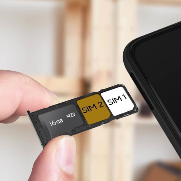 Udskiftning til SIM-kortbakke - Samsung Galaxy A03 - Sort - Dual Nano SIM + Micro-SD Svart