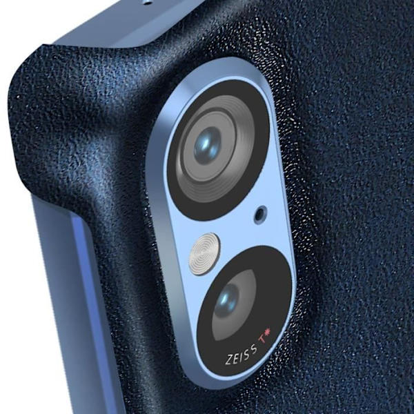 Coque - Sony - Xperia 5 V - Stiv - Simililæder - Stødabsorberende - Ultra-tynd Midnattsblå