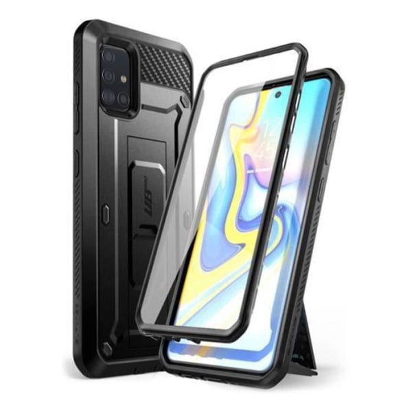 Coque - SUPCASE - Samsung Galaxy A51 - Bi-matière - Beskyttelse af berøringsskærm - Bælteclips sort