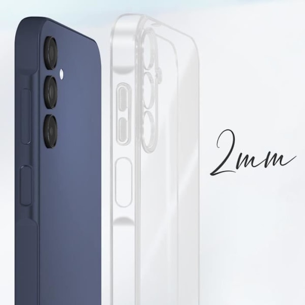 Fodral till Samsung Galaxy A15 Silikon Halvstyv 2mm Ljus Osynlig Transparent Transparent