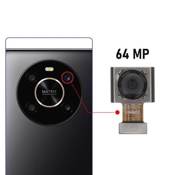 Hovedkamera bagpå - AVIZAR - Honor Magic 4 Lite 4G - 64MP - Sort Svart