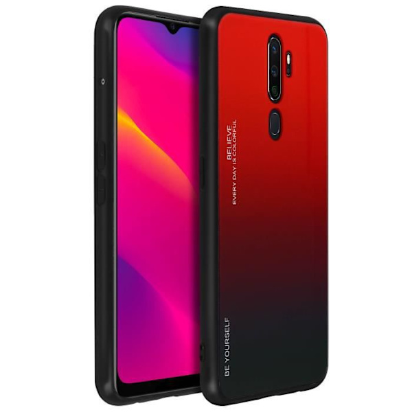 Suojakuori - Oppo - A5 2020/A9 2020 - Liukuväri - Kiiltävä - Jäykkä Röd