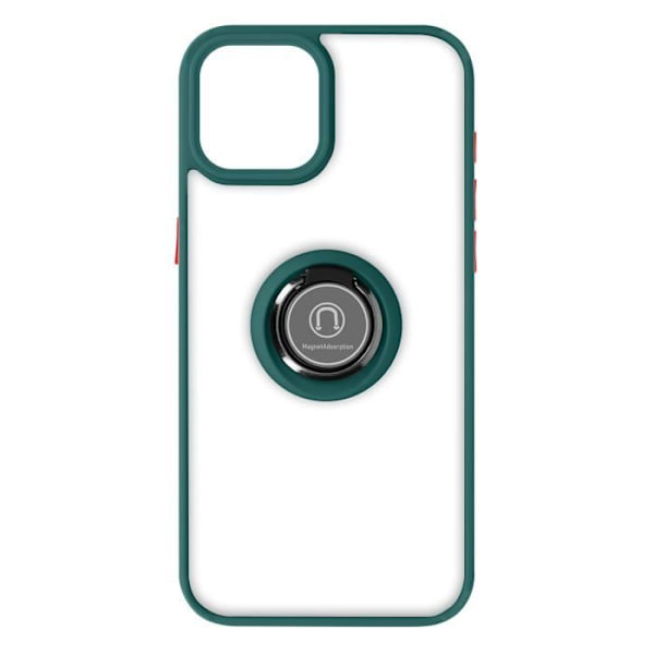 Coque för iPhone 15 Plus - Ringrip - Hybrid - Metallring - Videostöd - Grön Grön