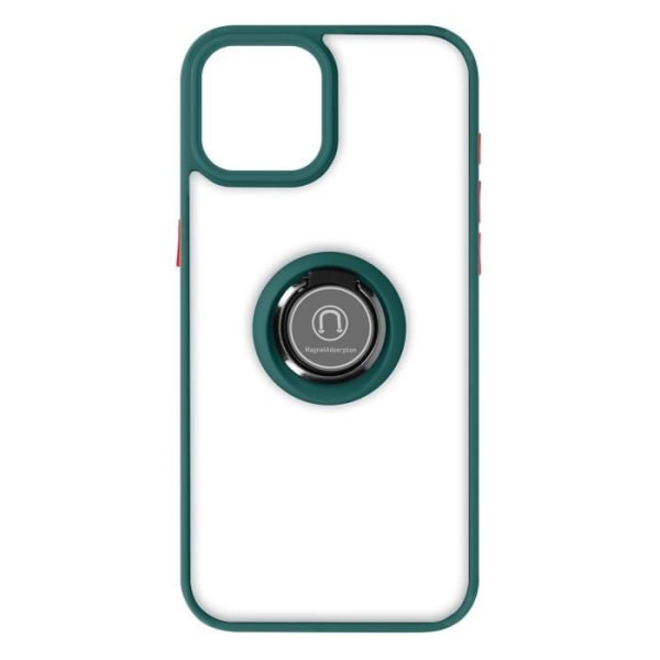 Fodral för iPhone 15 Plus Hybrid Metal Ring Support Video Ringrip Green Grön