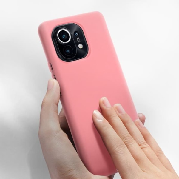 Xiaomi Mi 11 5G kotelo Puolijäykkä silikoni Soft Touch Fine Finish Pink