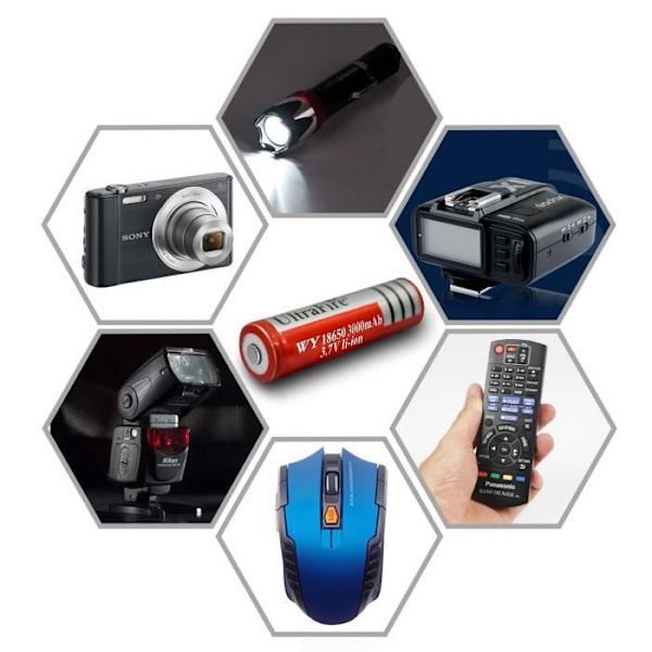 Akku - AVIZAR - WY 18650 - 5800 mAh - Litium - punainen