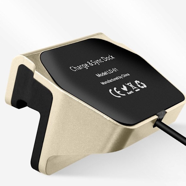 Dock til opladning med Lightning stik, hurtig opladning og synkronisering i guld Gul